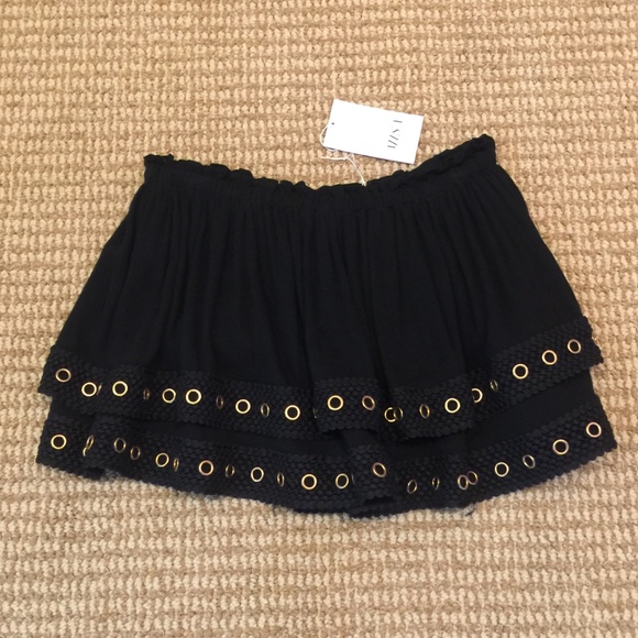 MISA Los Angeles Anla Strapless Crop Top Grommets - Picture 3 of 6